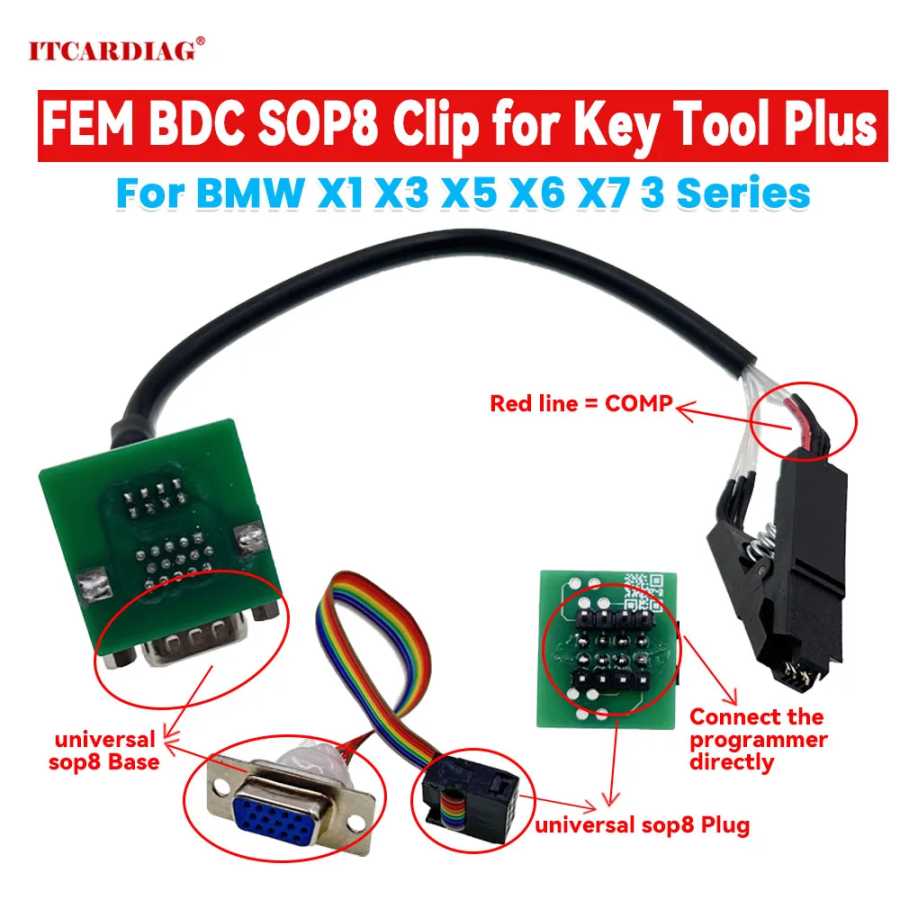 Адаптер Фем BDC универсальный зажим SOP8 для инструмента Xhorse Key Plus VVDI PROG CGDI ACDP для BMW x1 x3 x5 x6 3 серия ключевой программатор Инструмент для ремонта автомобилей