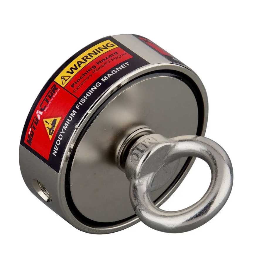 Фотография №3 товара Двусторонний комбинированный неодимовый магнит для рыбалки N52, 600 кг, с