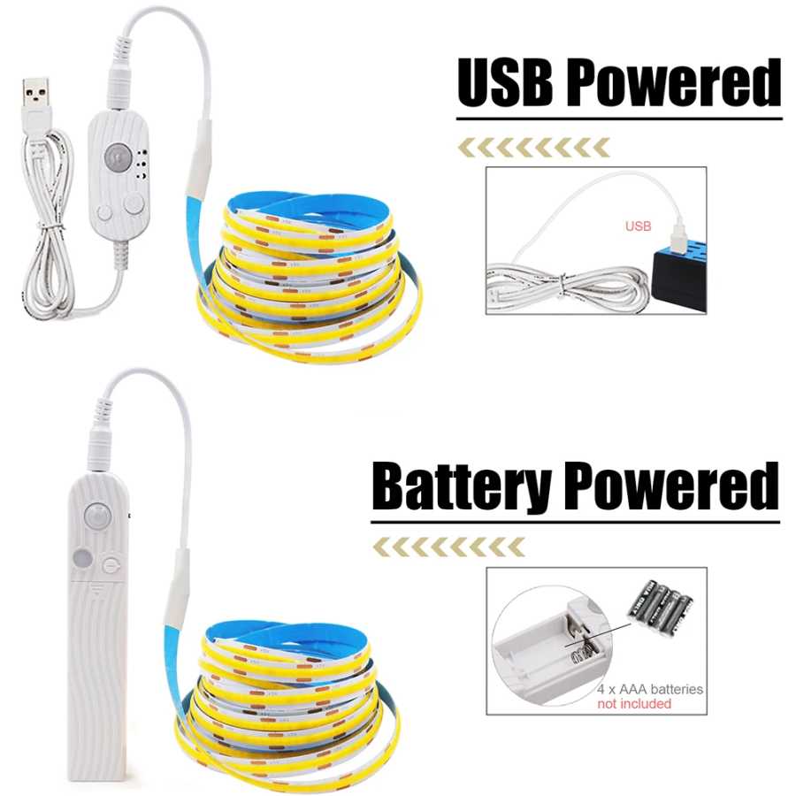Фотография №1 товара 5 В Датчик движения Ночной свет COB Светодиодная лента USB