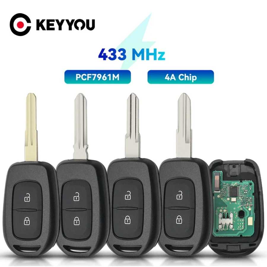 KEYYOU 2/3BNT автомобильный дистанционный ключ для Renault Sandero Logan Lodgy Dokker Dacia Duster 4A PCF7961 чип 433 МГц автоматический умный ключ управления Стартеры