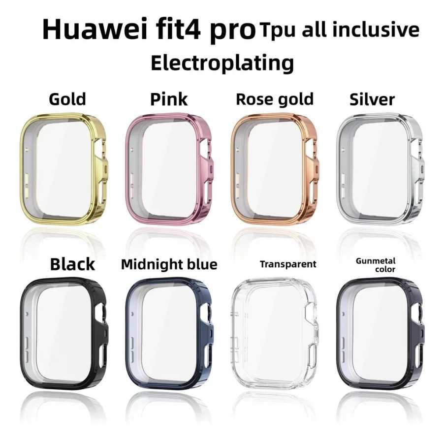 Фотография №1 товара Чехол + силиконовый ремешок для часов Huawei Fit 4 pro,