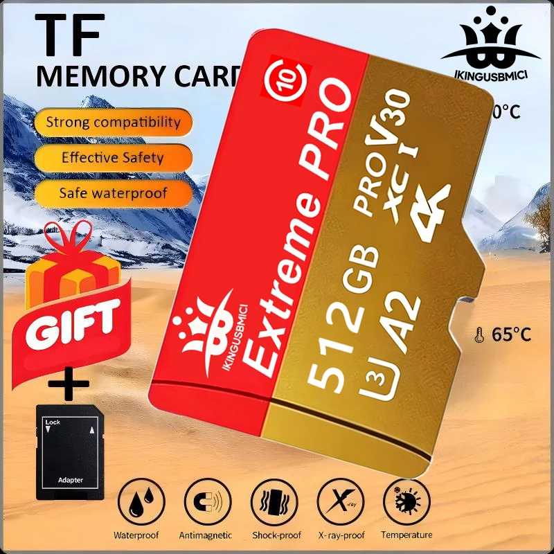 Оригинальные карты памяти TF, Micro SD, SD 32GB, 128GB, 256GB, водонепроницаемые, A1, V30 для дронов, Nintendo Switch, телефонов Хранение данных