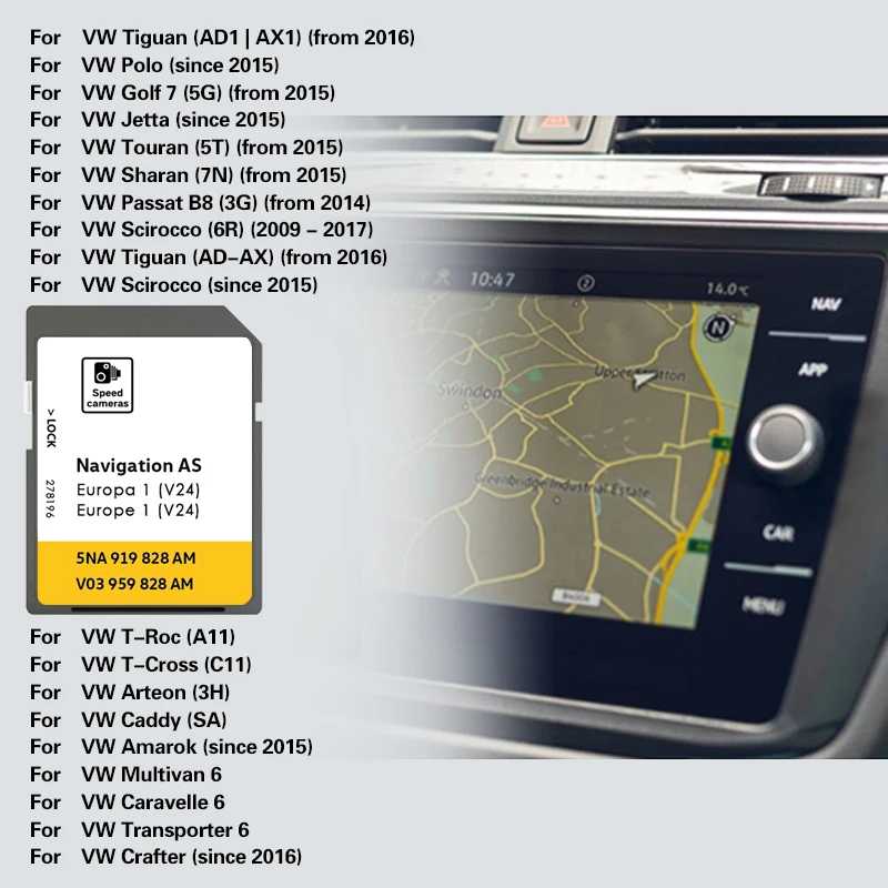 НОВИНКА: Карта навигации VW Discover Media AS V24 для Великобритании и Европы 2026, SD-карта для GPS-навигатора, 32 ГБ Видеоигры и аксессуары