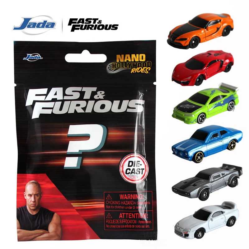 JADA 1:128 Nano Blind Bags W1 Коллекционная модель автомобиля 1.65 дюйма из серии &laquo;Форсаж&raquo;, случайные мини-машинки JD35404 Играйте в транспортные средства и модели