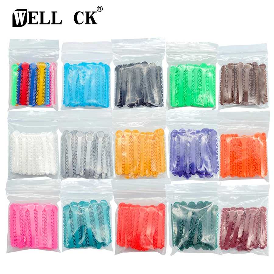 1 упаковка = 1040 шт./40 палочек, стоматологические ортодонтические эластичные лигатурные завязки, ленты для брекетов, брекетов, красочные на выбор Стоматологические материалы