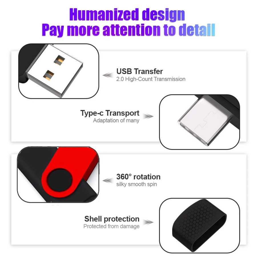 Фотография №5 товара 100 шт./лот USB-флешка Type-C 128 ГБ с бесплатным индивидуальным логотипом
