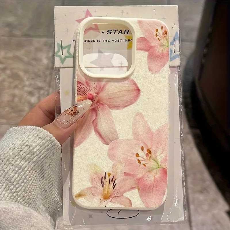 Чехол для телефона с текстурой личи розового цвета для iPhone 17 Pro Max 11 12 13 14 15 16 Pro 17 Air 15 14 Plus X XS XR 16E Soft Cover Чехлы и чехлы для мобильных телефонов