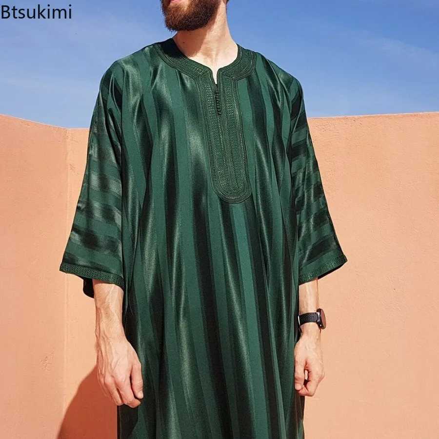 Фотография №4 товара 2026 мужской мусульманский халат с капюшоном, Ближневосточная исламская арабская одежда,