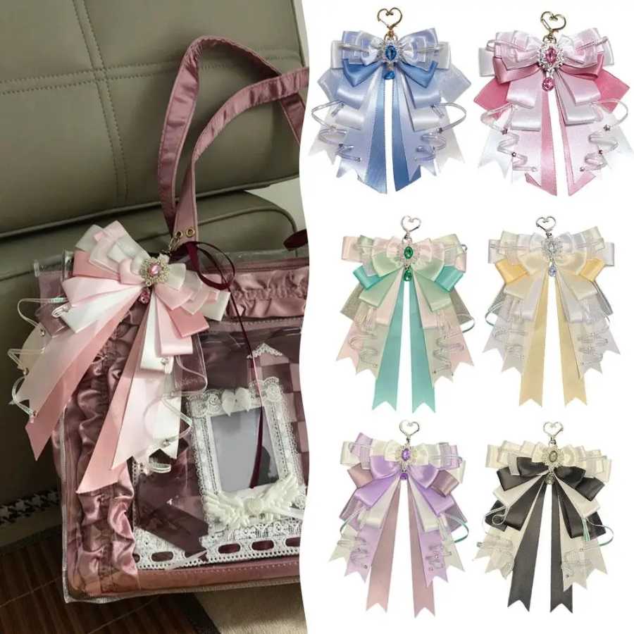 Itabag украшения аксессуары двухслойная лента с бантом сумка кулон DIY ручная работа ювелирные изделия Лолиты подарок для друга аниме периферия Детали и аксессуары для сумок
