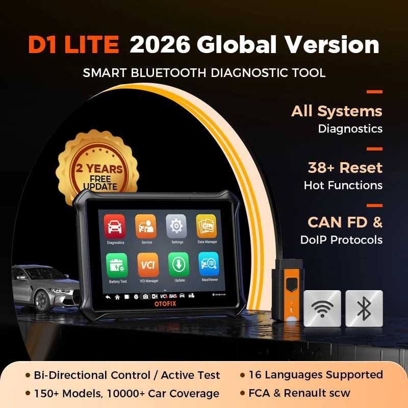 Фотография №2 товара OTOFIX D1 LITE OBD2 сканер автомобильный диагностический инструмент Bluetooth беспроводной