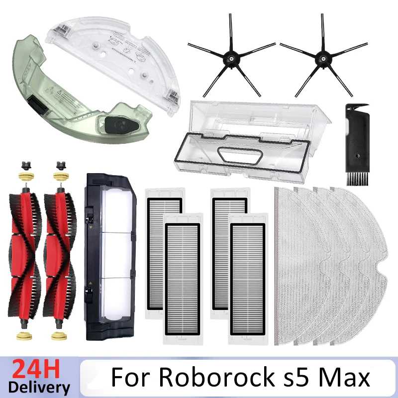 Чистые Аксессуары для робота Roborock s5 Max s6 MaxV s6, аксессуары, основная щетка, боковая щетка, Швабра, тряпка, фильтр НЕРА Запчасти для бытовой техники