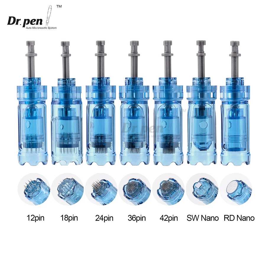 Иглы-картриджи Dr. Pen A9, M8S, A8S, A11, 10/20/40 шт., 12-игольные, 18-игольные, 24-игольные, 36-игольные, 42-игольные, 3D, 5D, круглые, нано-иглы, длина 0,25 мм Косметологическое оборудование
