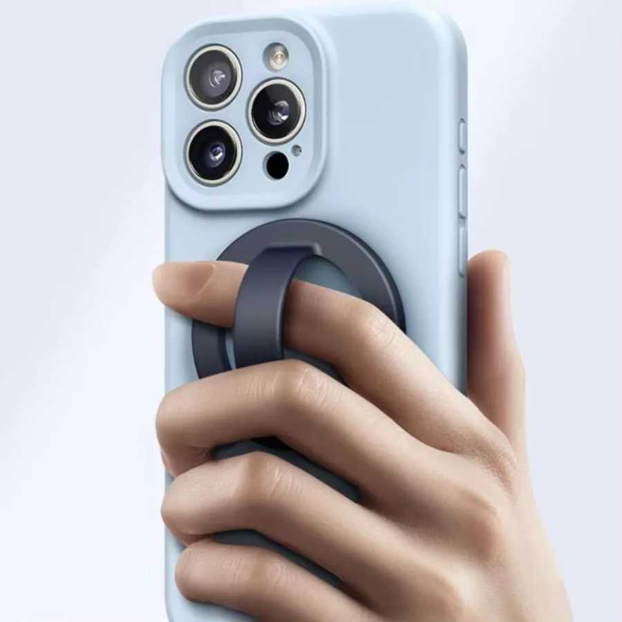 Фотография №1 товара Силиконовая магнитная задняя ручка для телефона Magsafe, металлическое пластинчатое кольцо,