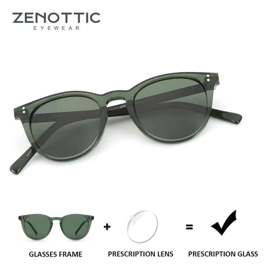 Квадратные поляризационные солнцезащитные очки ZENOTTIC из ацетата для мужчин и женщин, с защитой от ультрафиолета UV400, оптические солнцезащитные очки для коррекции близорукости, прогрессивные очки Очки и аксессуары
