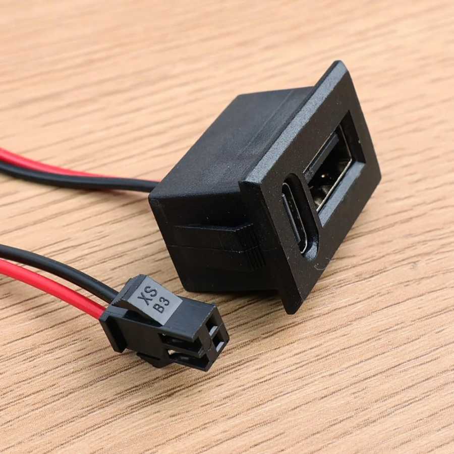 Фотография №4 товара Двойной разъем USB Type-C (гнездо), крепление на шасси, 2 порта,