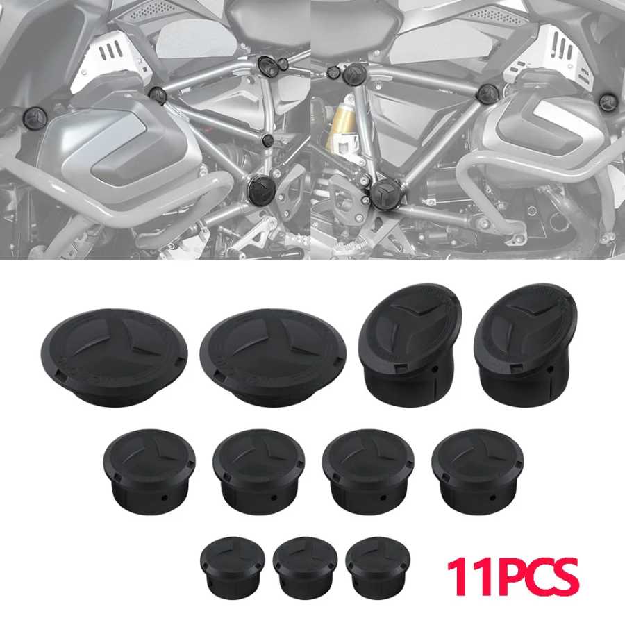 11 шт. для BMW R1250GS Adventure 2018-2024 R1200GS R 1200 GS Adventure 2014-2018 R 1250 GS заглушки для отверстий в раме мотоцикла Модификация & Защита