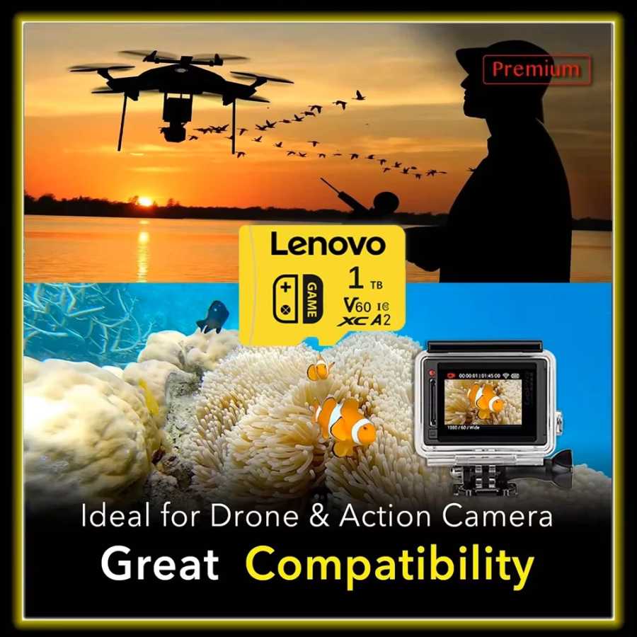 Фотография №1 товара Карта памяти Lenovo Micro TF SD 512 ГБ, SD-карта памяти