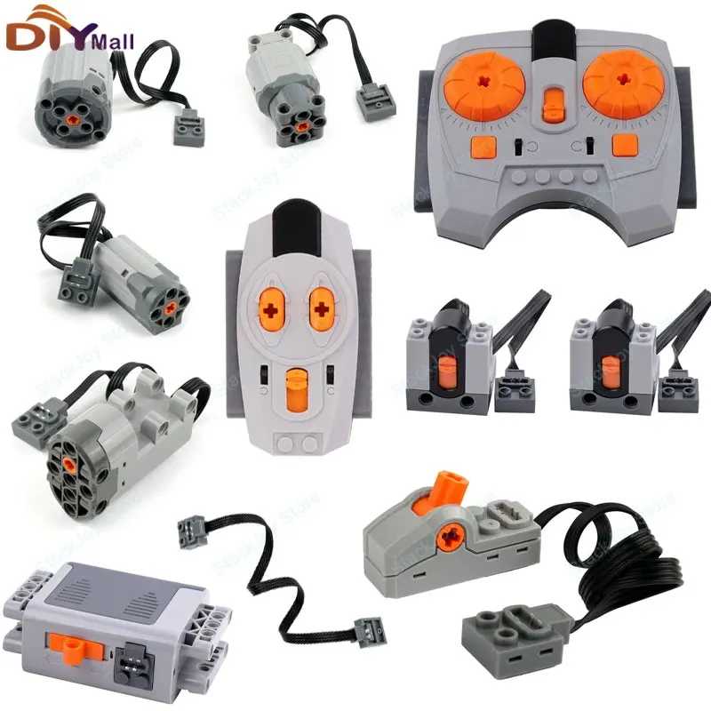 MOC Power Functions M/L/XL Батарейный блок двигателя ИК-пульт дистанционного управления для радиоуправляемого автомобиля Модель робота Строительные блоки Технические модифицированные детали Конструкторы