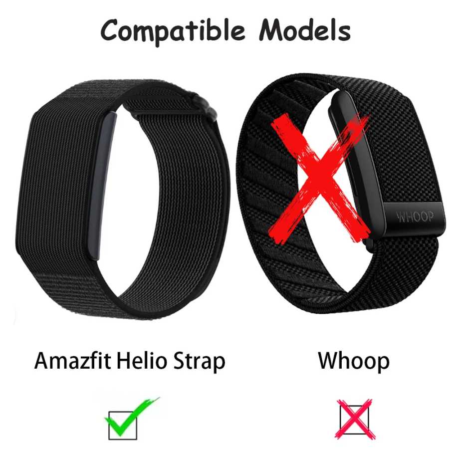 Фотография №1 товара Нейлоновый ремешок-петля + адаптер-рамка для Amazfit Helios, регулируемый эластичный спортивный