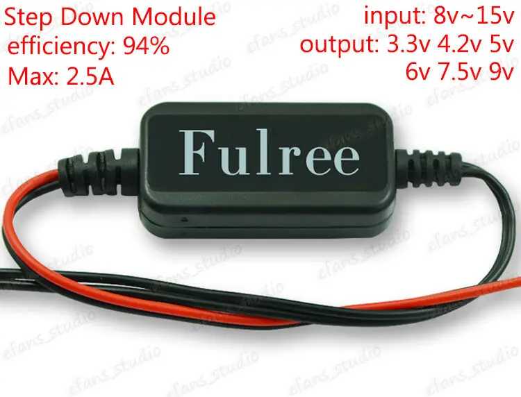 Fulree тонкий от 12 В до 3,3 В, 4,2 в, 5 В, 6 в, 9 в Электрика