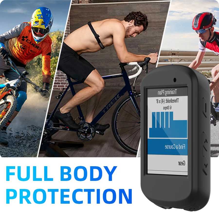 Фотография №5 товара 2 шт. защитных стекол + силиконовый чехол для Garmin Edge