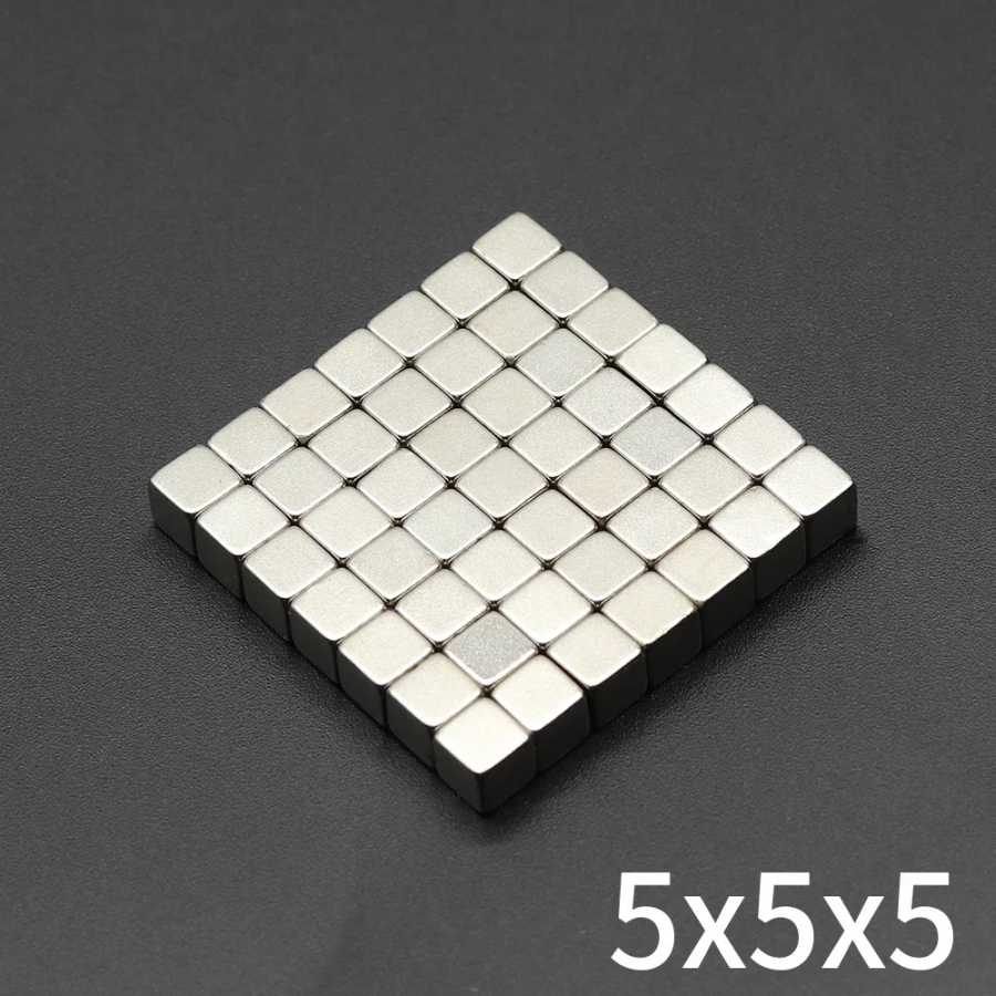Блок 5X5X5MM, сверхсильный магнит, мощные неодимовые магниты N35 NdfeB, постоянный магнитный магнит, магнит на холодильник Крепеж и скобяные изделия