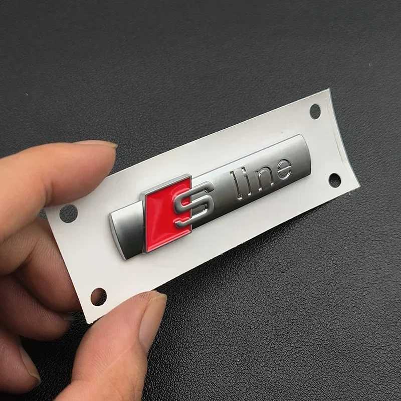 Фотография №5 товара 2 шт. 3D ABS Chrome Black Sline Logo SLine Emblem