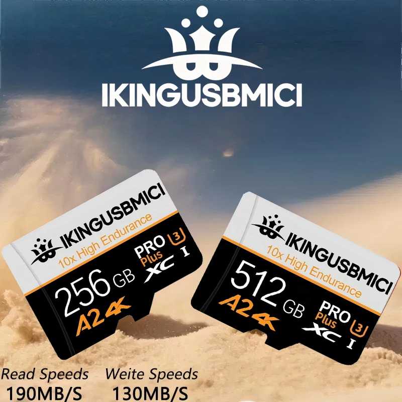 Надежные SD-карты, TF-карты, карты памяти Micro TF SD 32GB 64GB 128GB Ultra HD, водонепроницаемые, UHS-I U3 для смартфонов, телефонов, дронов Хранение данных