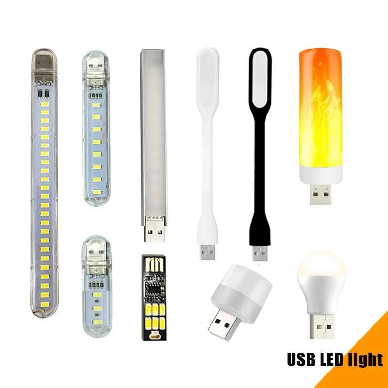 Мини-портативный светодиодный USB-светильник с сенсорным переключателем 3, 8, 24, светодиодная ночная настольная лампа для чтения книг для ПК, ноутбука, Power Bank, освещение Внутреннее освещение