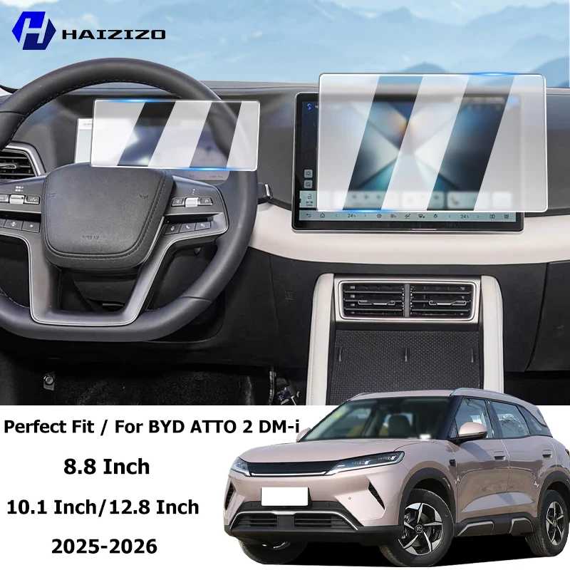 Для BYD ATTO 2 DM-i 2025-2026: матовая антибликовая защитная пленка для GPS-навигации в салоне автомобиля, пленка из закаленного стекла для ЖК-экрана, для дооснащения. Аксессуары для салона