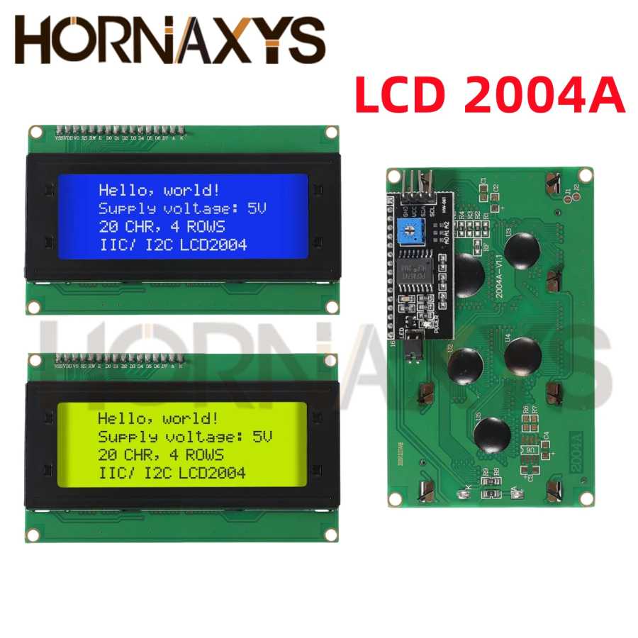 LCD2004+I2C LCD2004 20x4 2004A ЖК-дисплей с сине-зеленым экраном, модуль адаптера последовательного интерфейса IIC LCD2004 Оптоэлектронные дисплеи