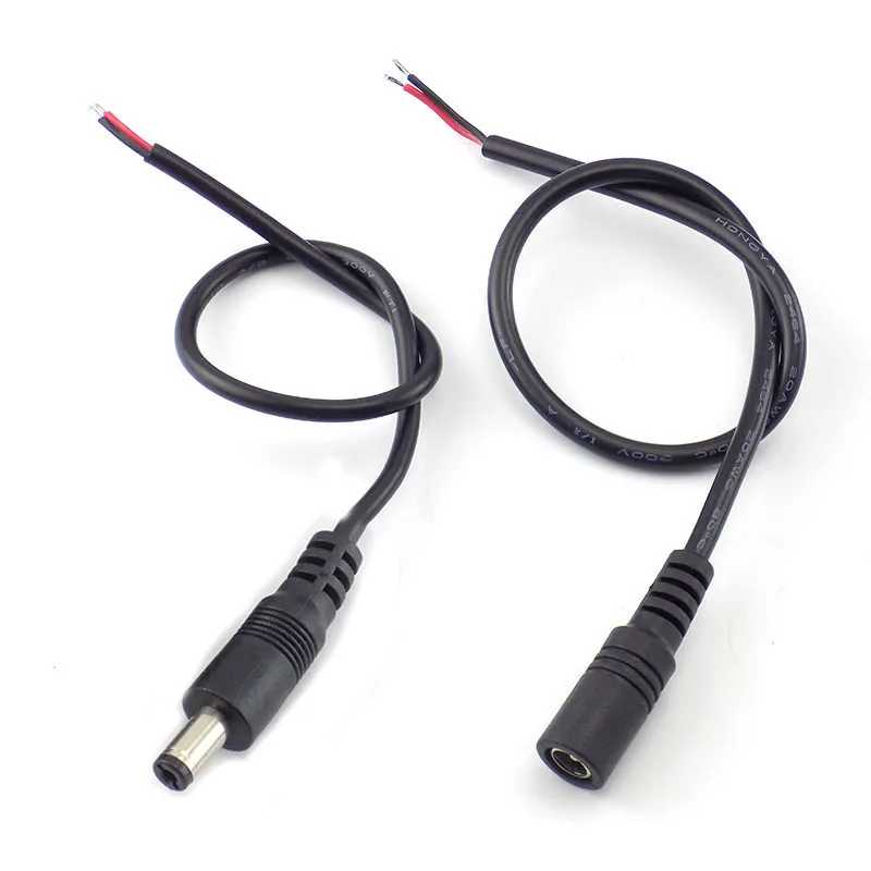 Удлинительный шнур питания 22AWG, постоянный ток 12 В, 3 А, Штекерный гнездовой разъем для светодиодной ленты видеонаблюдения, адаптер для провода 5,5*2,1 мм Доступ к автоматизации здания