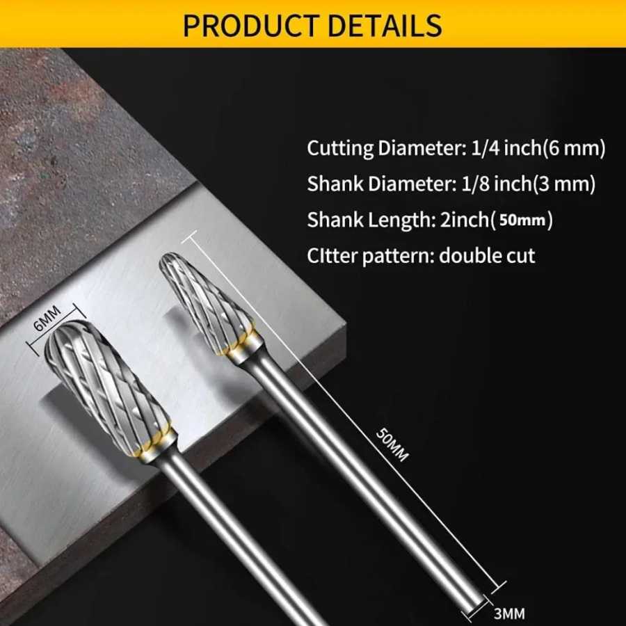 Фотография №4 товара Набор твердосплавных фрез для роторного инструмента Dremel, 10 шт., насадки