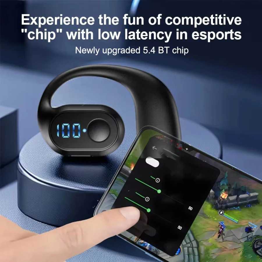 Фотография №5 товара TWS Bluetooth 5,4 наушники с крючком для ушей, беспроводные наушники