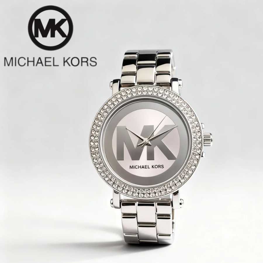Женские модные часы Michael Kors, роскошные повседневные деловые кварцевые часы, многофункциональный таймер с циферблатом из сплава, инкрустированным бриллиантами Часы для пар