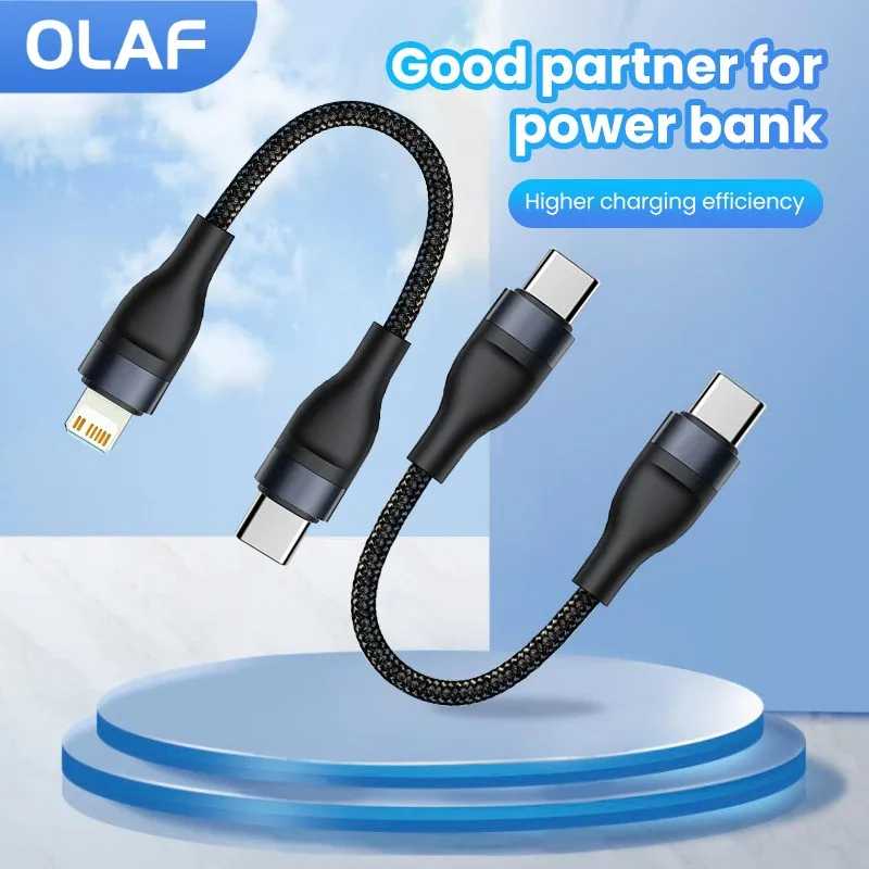 Olaf 25 см USB Type C к USB C Кабель для быстрой зарядки USB IOS Кабель для передачи данных для Power Bank Портативный короткий кабель для передачи данных Type-C Аксессуары для мобильных телефонов