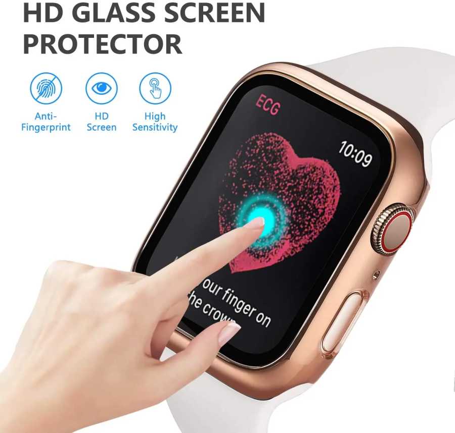 Фотография №2 товара Закаленное стекло + чехол для Apple Watch 9 8 41