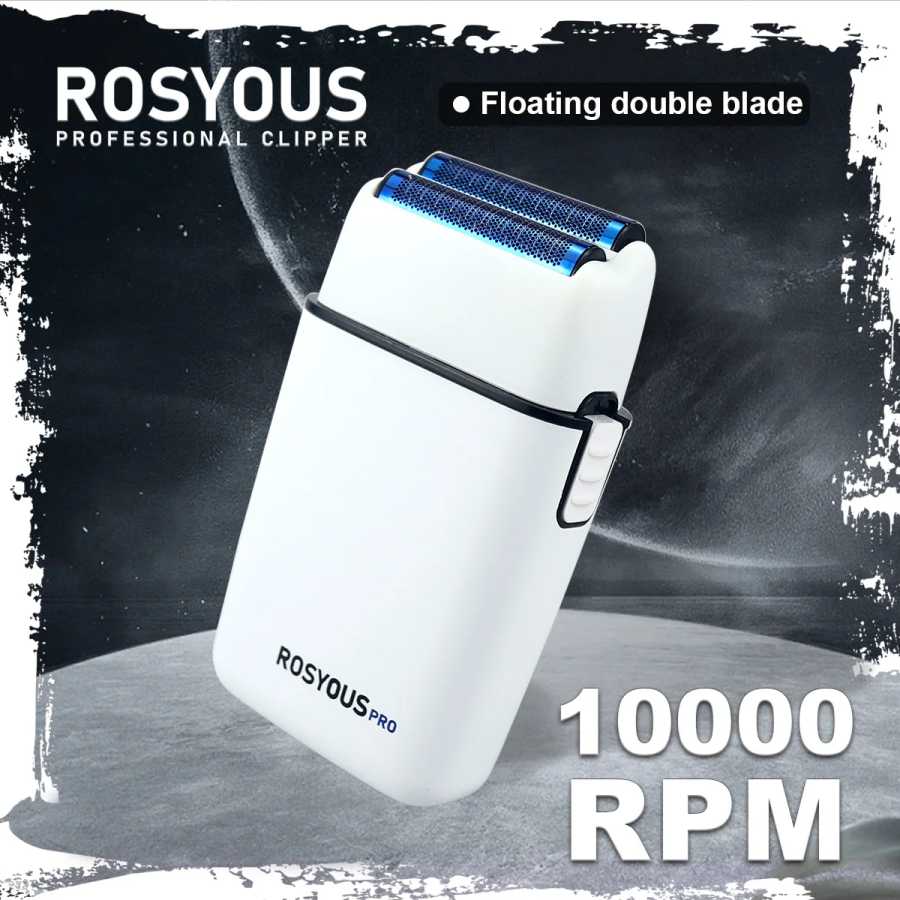 ROSYOUS RS620 двойная фольга синий гипоаллергенный нож сетка 10000 об/мин USB беспроводная профессиональная парикмахерская бритва машина для стрижки волос Техника для красоты