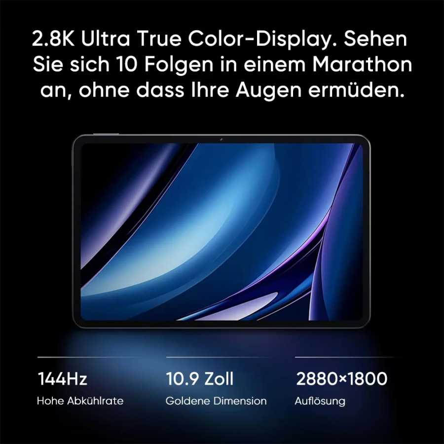 Глобальная версия планшета nubia Pad Pro WIFI с процессором Snapdragon 8 Gen 3, 10.9-дюймовым 2.8K дисплеем с частотой 144 Гц, батареей 10100 мАч и быстрой зарядкой 66 Вт Планшеты