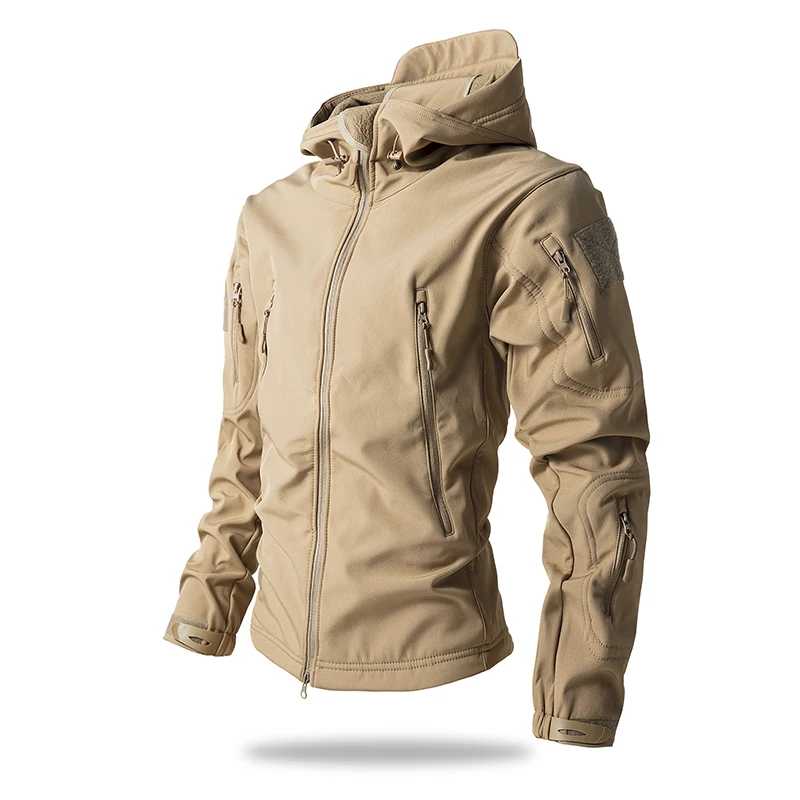 Фотография №1 товара Lurker Shark Skin Soft Shell Тактическая куртка Мужская водонепроницаемая флисовая