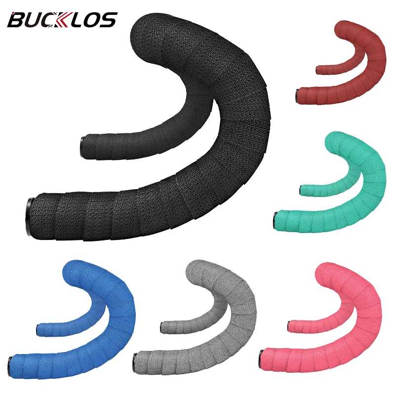 BUCKLOS Нескользящие ленты для руля велосипеда Прочная износостойкая обертка для ручки велосипеда Гравийный ремень для шоссейного велосипедного руля Гоночная лента для руля Велоспорт