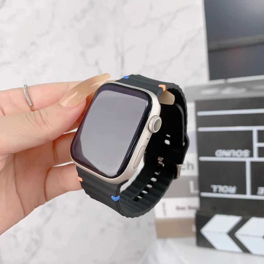 Фотография №4 товара Силиконовый ремешок для Apple Watch 44 мм, 49 мм, 40