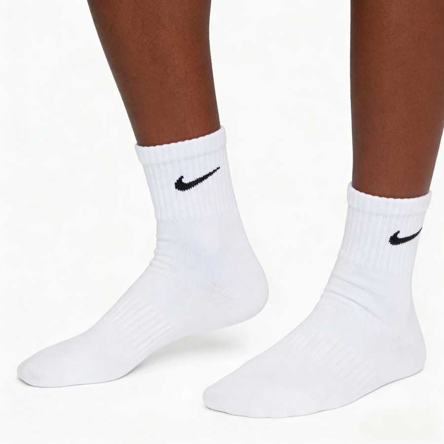 Повседневные мягкие баскетбольные носки среднего кроя Nike, комбинированный пакет унисекс, белый SX7667-100 Спортивные аксессуары