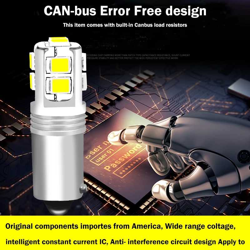 Фотография №2 товара Gtinthebox Canbus H21W BA9S BAX9S BAY9S светодиодный Bulbs для резервного