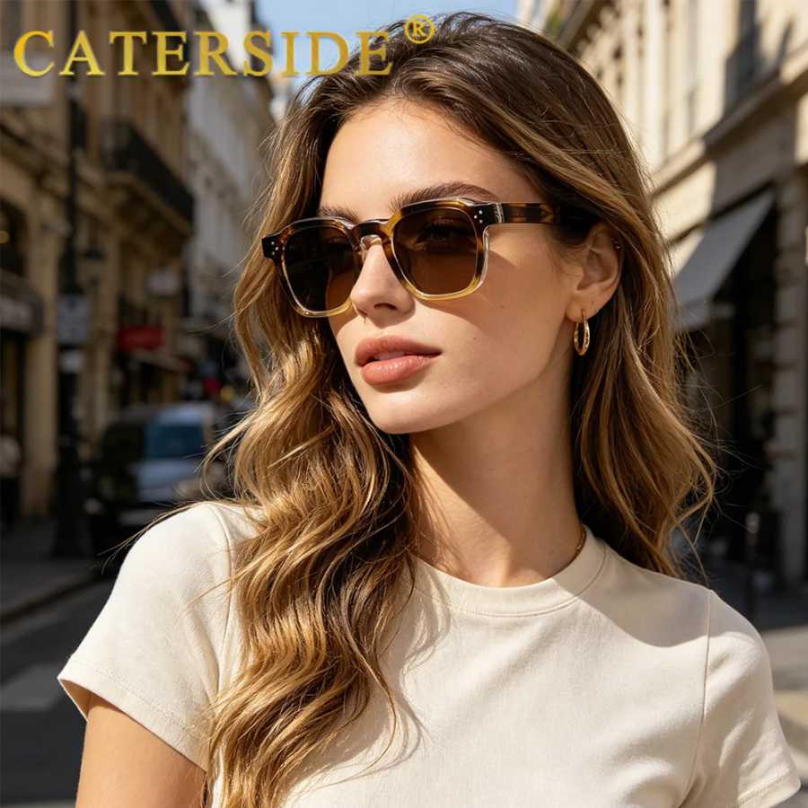 Фотография №3 товара Модные мужские солнцезащитные очки CATERSIDE с маленькой квадратной оправой, персонализированный