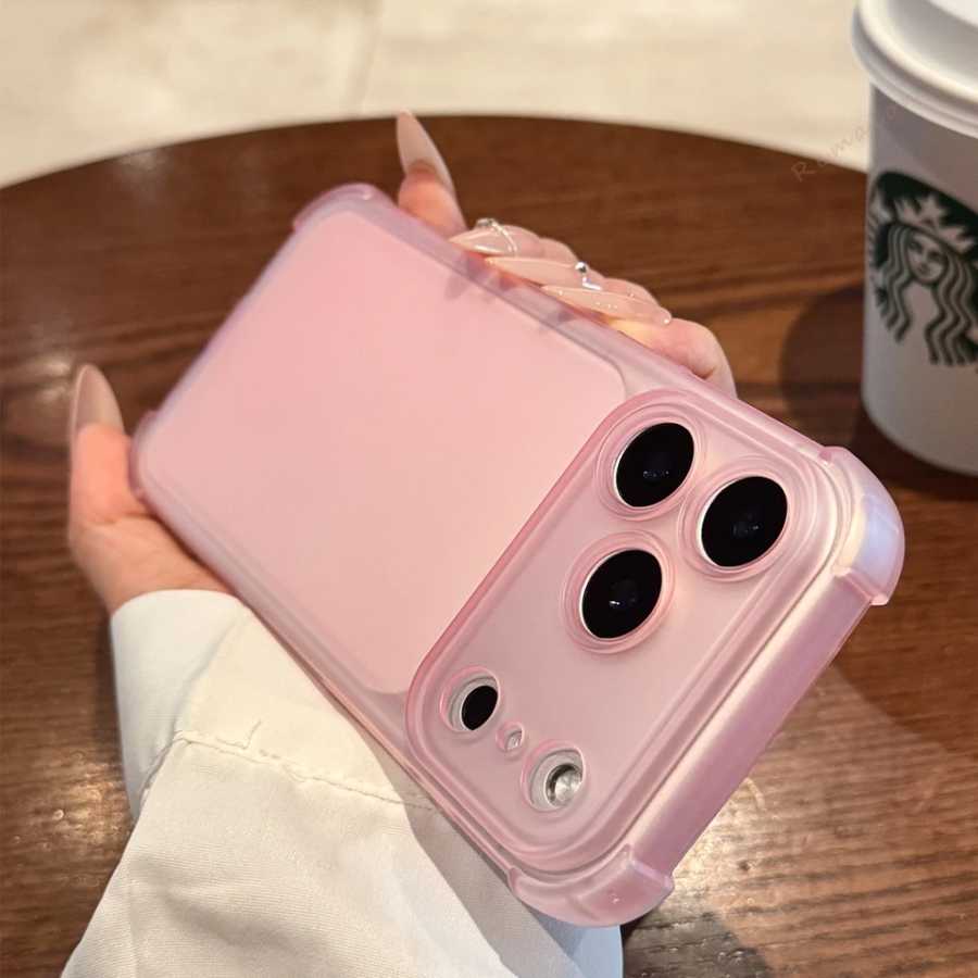 Милый матовый прозрачный чехол для телефона iPhone 17 Air 16E 14 15 16 11 12 13 Pro Max Plus X XS MAX XR, противоударный защитный чехол Чехлы и чехлы для мобильных телефонов