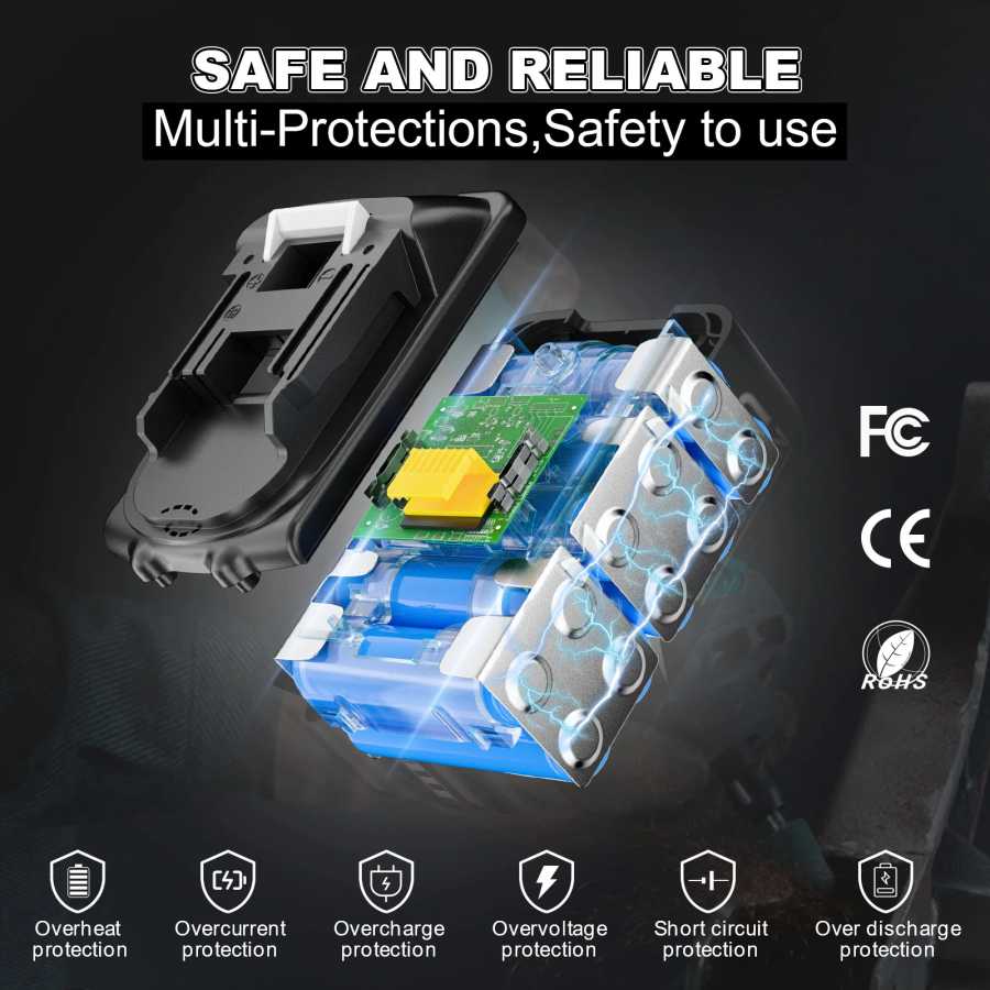 Фотография №2 товара Для Makita BL1830 аккумулятор 18 В 8000 мАч аккумулятор BL1830