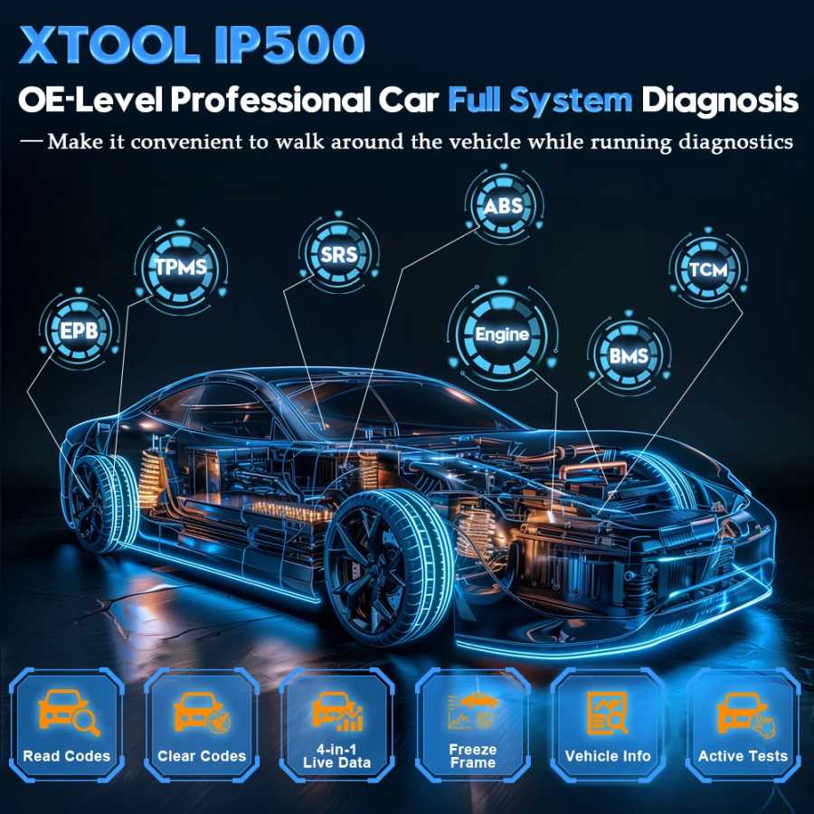 Фотография №2 товара XTOOL InPlus IP500 для Toyota, Lexus, автомобильный диагностический инструмент OBD2,