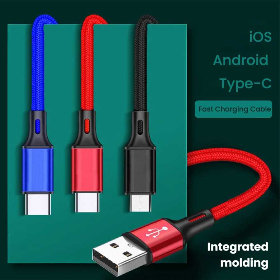 Фотография №4 товара Короткий кабель 25 см USB Micro Type C Кабель для