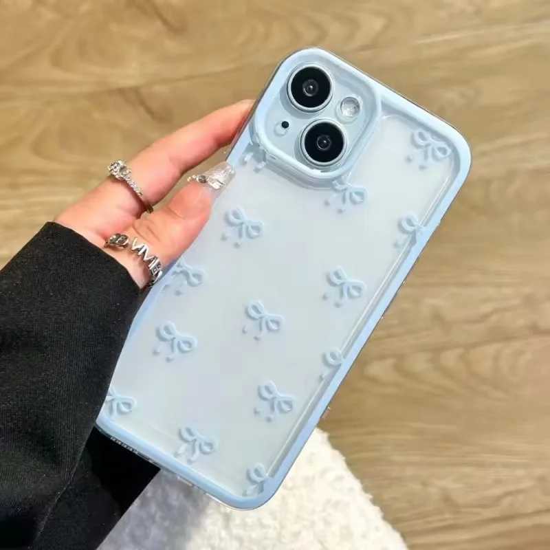 Фотография №2 товара Мягкий чехол для телефона ярких цветов с бантом для iPhone